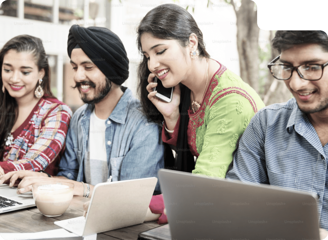 Learners collaborating on their training pathway